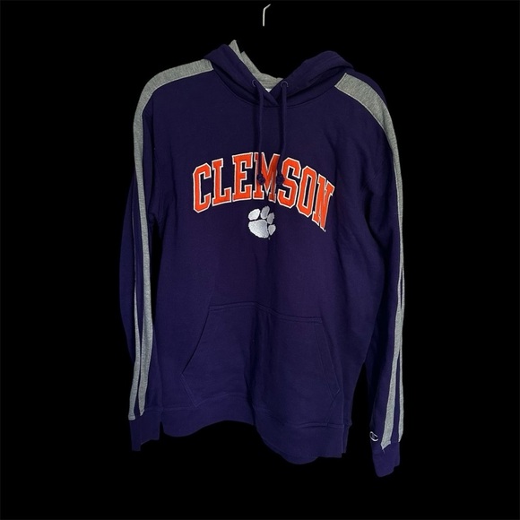 Clemson Tigers Champion Purple and Gray Hoodie Men’s Large - Picture 1 of 8
